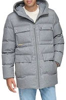 Andrew Marc Amsteg Water Resistant Quilted Down Parka Grey Melange at Nordstrom,