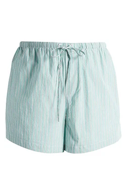 Madewell Drawstring High Waist Crinkle Poplin Shorts Dusty Verdigris at Nordstrom,