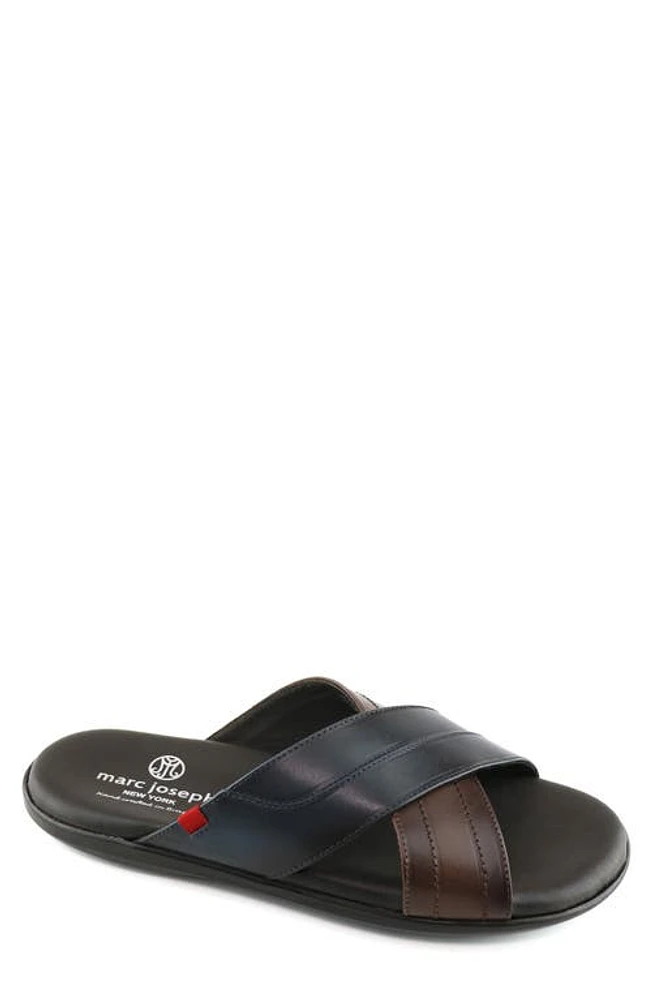 Marc Joseph New York Boone Ave Slide Sandal Navy/brown Napa at Nordstrom,