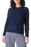 NIC+ZOE Placed Pointelle Stitch Sweater at Nordstrom,