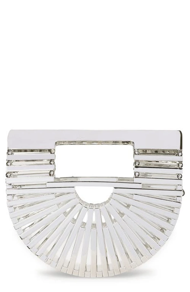 Cult Gaia Ark Nano Crossbody Bag in Shiny Silver at Nordstrom