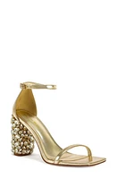 AZALEA WANG Bernelle Ankle Strap Sandal in Gold at Nordstrom, Size 11