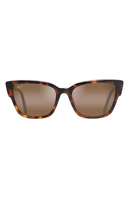 Maui Jim Kou 55mm Polarized Cat Eye Sunglasses in Tortoise at Nordstrom