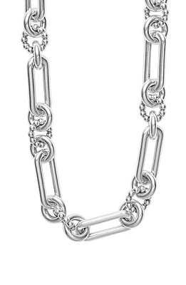 LAGOS Signature Caviar Link Necklace in Silver at Nordstrom