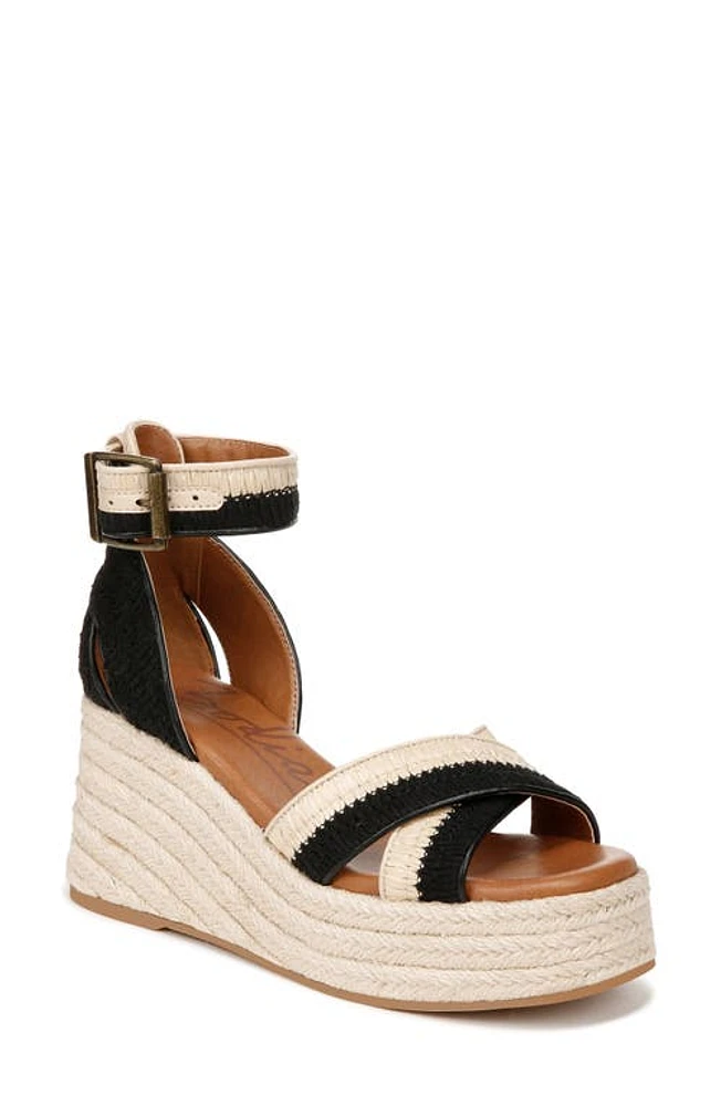 Zodiac Naomi Wedge Espadrille Sandal Natural/Black at Nordstrom,