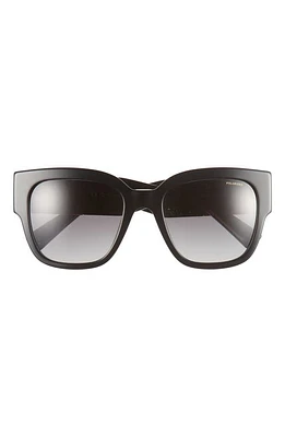 Versace 56mm Polarized Irregular Sunglasses in Black Polarized at Nordstrom