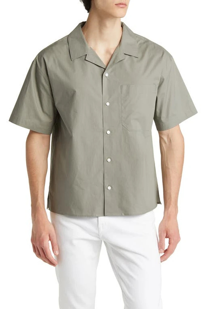 FRAME Organic Cotton Camp Shirt Desert Sage at Nordstrom,