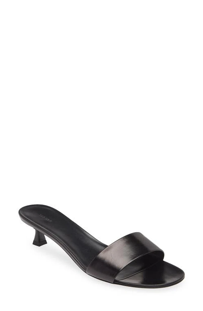 The Row Kitten Heel Slide Sandal Black at Nordstrom,