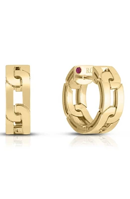 Roberto Coin Navarra Oro Classic Link Hoop Earrings in Yellow Gold at Nordstrom