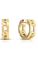 Roberto Coin Navarra Oro Classic Link Hoop Earrings in Yellow Gold at Nordstrom