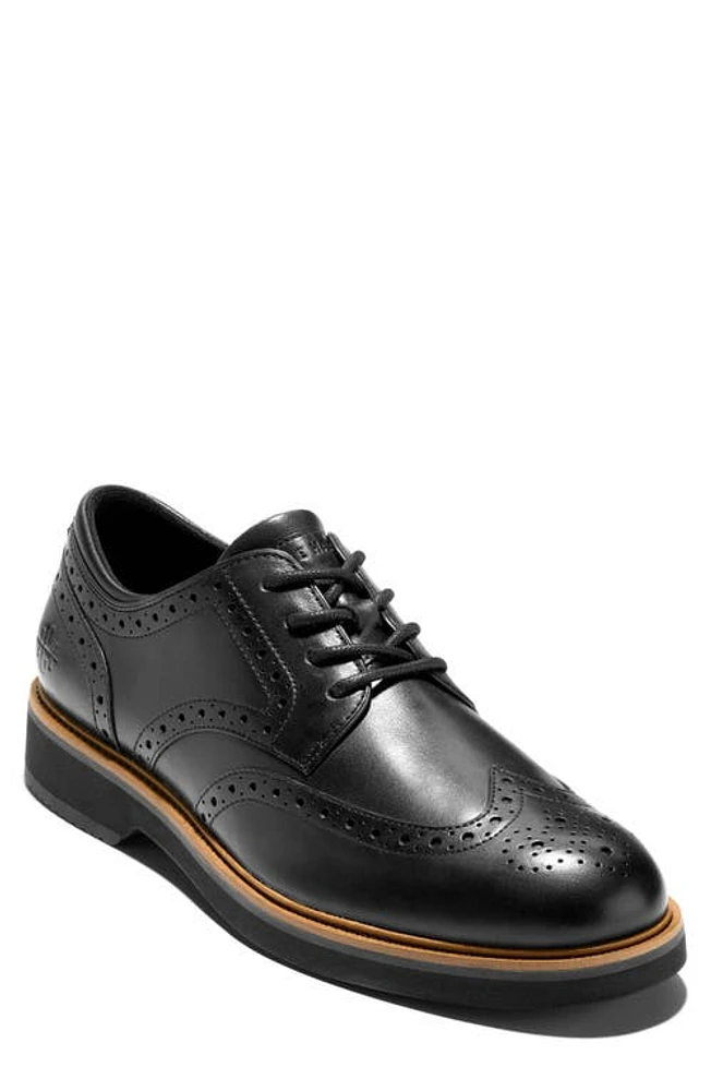 Cole Haan American Classics Montrose Wingtip Derby Black /Black at Nordstrom,