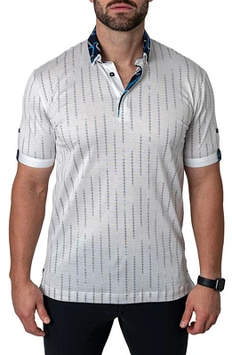 Maceoo Mozarttrasport White Cotton Button-Down Polo at Nordstrom, Size Xx-Large