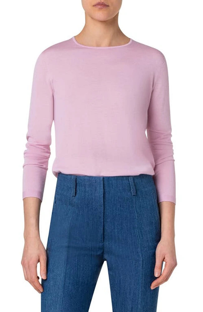 Akris Cashmere & Silk Crewneck Sweater at Nordstrom,