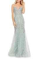 Mac Duggal Embellished Mesh Mermaid Gown Mint at Nordstrom,