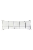 Pom Pom at Home Copenhagen Windowpane Check Cotton Lumbar Accent Pillow in White/grey at Nordstrom, Size 14X40