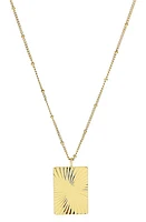 Panacea Starburst Rectangle Pendant Necklace in Gold at Nordstrom