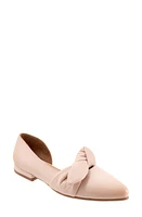 Bueno Ivory Half d'Orsay Pointed Toe Flat Pale Pink at Nordstrom,