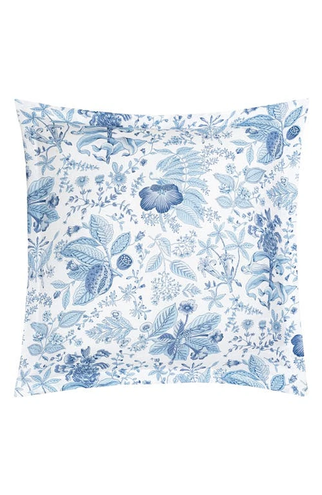 Matouk Pomegranate Linen Euro Sham in Porcelain Blue at Nordstrom