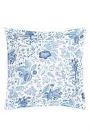 Matouk Pomegranate Linen Euro Sham in Porcelain Blue at Nordstrom