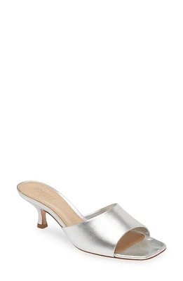 Schutz Dethalia Kitten Heel Slide Sandal Prata at Nordstrom,