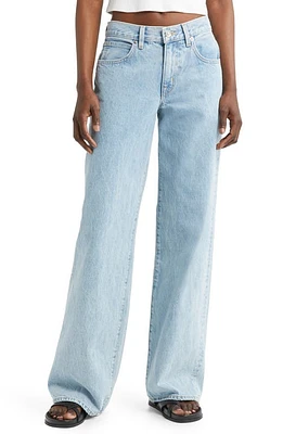 SLVRLAKE Mica Low Rise Wide Leg Organic Cotton Jeans Clear Skies at Nordstrom,