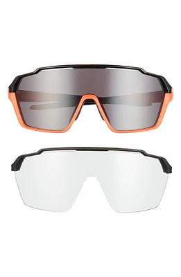 Smith Shift MAG 143mm Shield Sunglasses in Black Matte/Black at Nordstrom