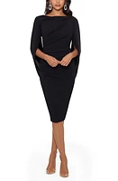 Betsy & Adam Cape Sleeve Crepe Sheath Dress at Nordstrom,