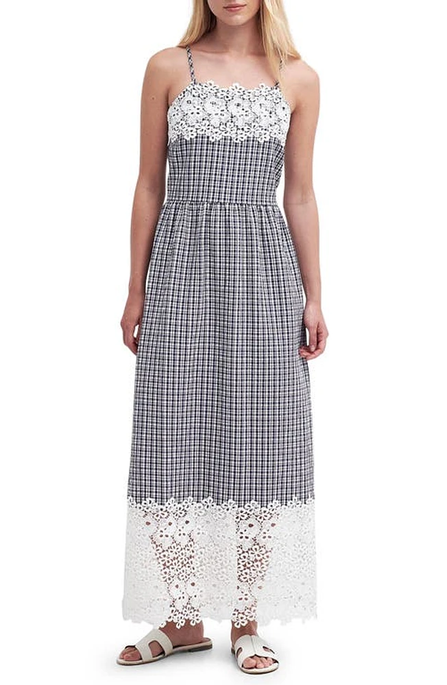 Barbour Glamis Check Seersucker Maxi Dress Navy at Nordstrom, Us