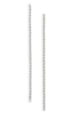 Nordstrom Wheat Chain Linear Drop Earrings in Rhodium at Nordstrom