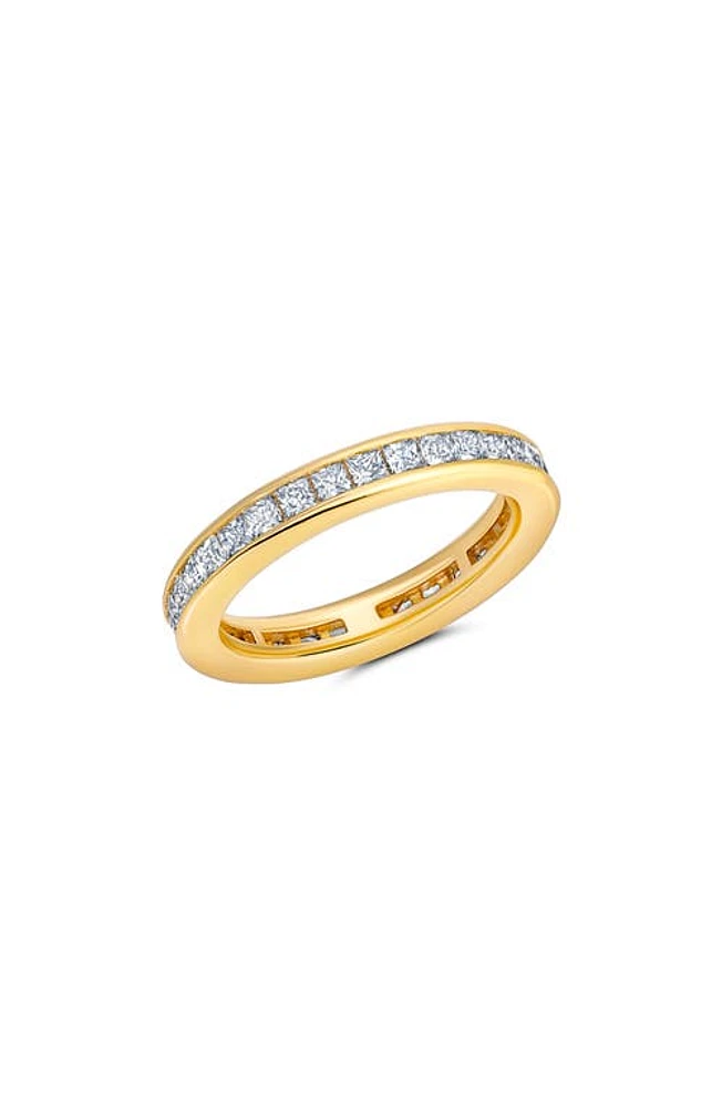 Crislu Princess Cut Cubic Zirconia Eternity Ring in Gold at Nordstrom