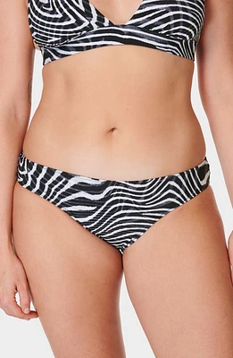 Sweaty Betty Peninsula Hipster Bikini Bottom Grey Exposure Print at Nordstrom,