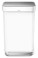 simplehuman 45L Rectangular Liner Rim Step Trash Can in White at Nordstrom