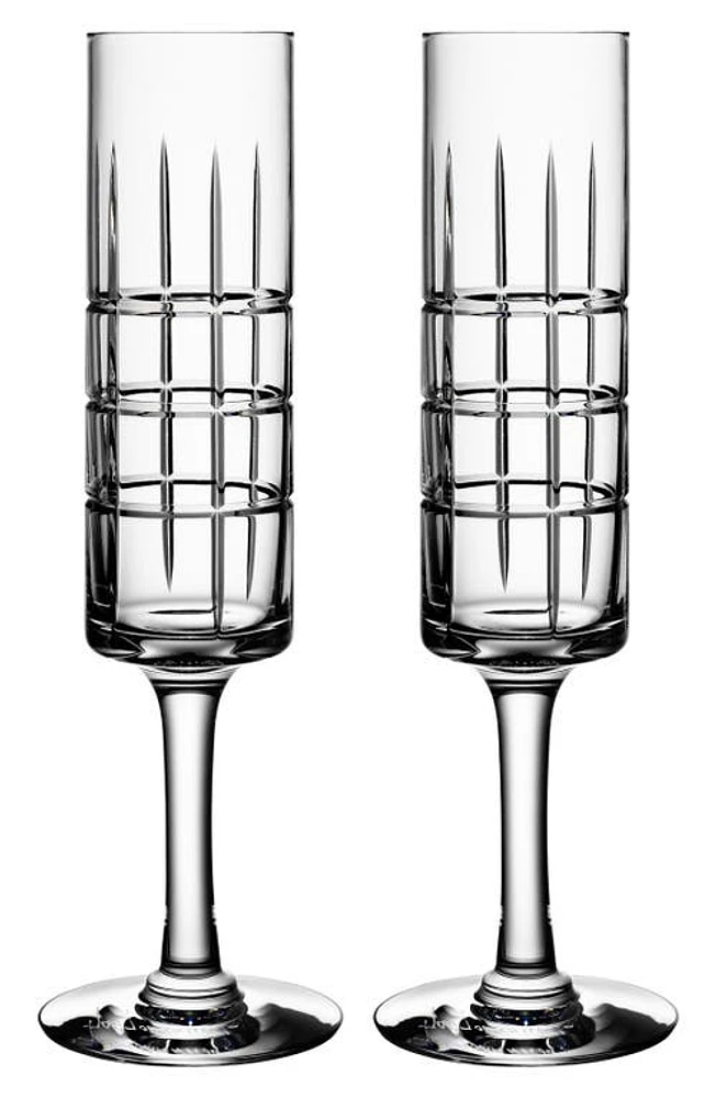 Orrefors 'Street' Crystal Champagne Flutes in Clear at Nordstrom