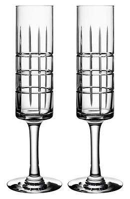 Orrefors 'Street' Crystal Champagne Flutes in Clear at Nordstrom