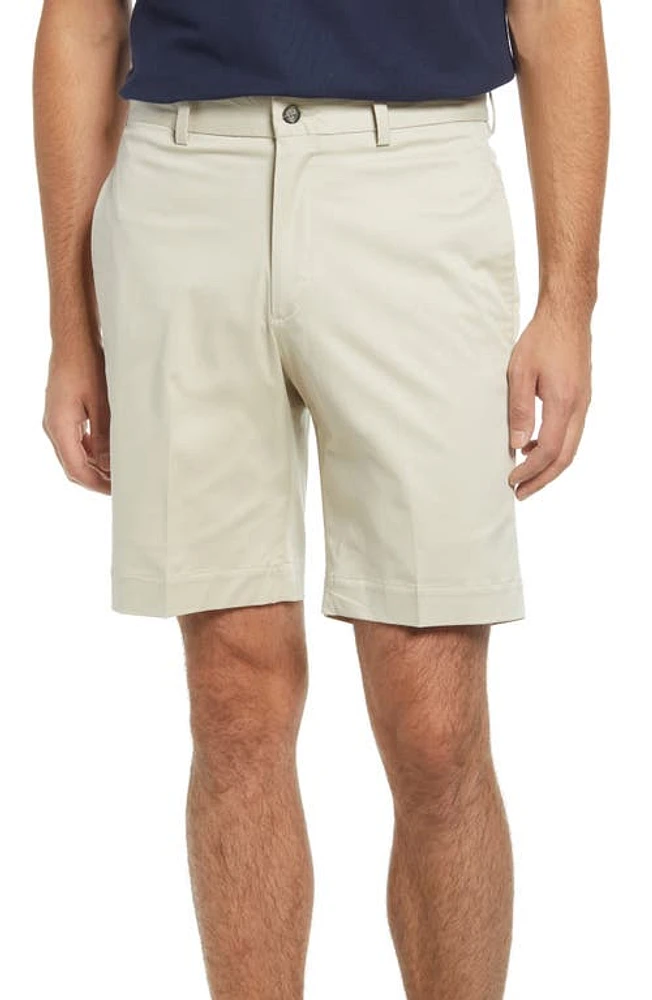 Berle Charleston Khakis Flat Front Stretch Twill Shorts Stone at Nordstrom,