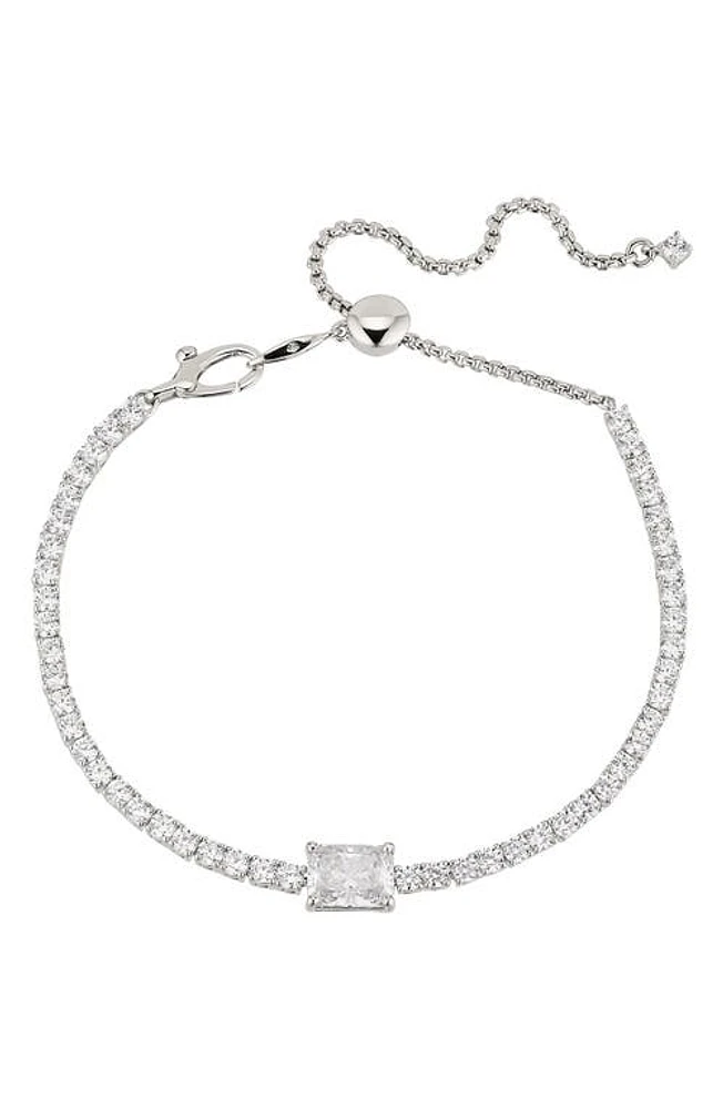 Nadri Emerald Cut Tennis Bracelet in Rhodium at Nordstrom