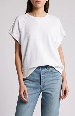 The GREAT. Wedge Cap Sleeve Sweatshirt True White at Nordstrom,