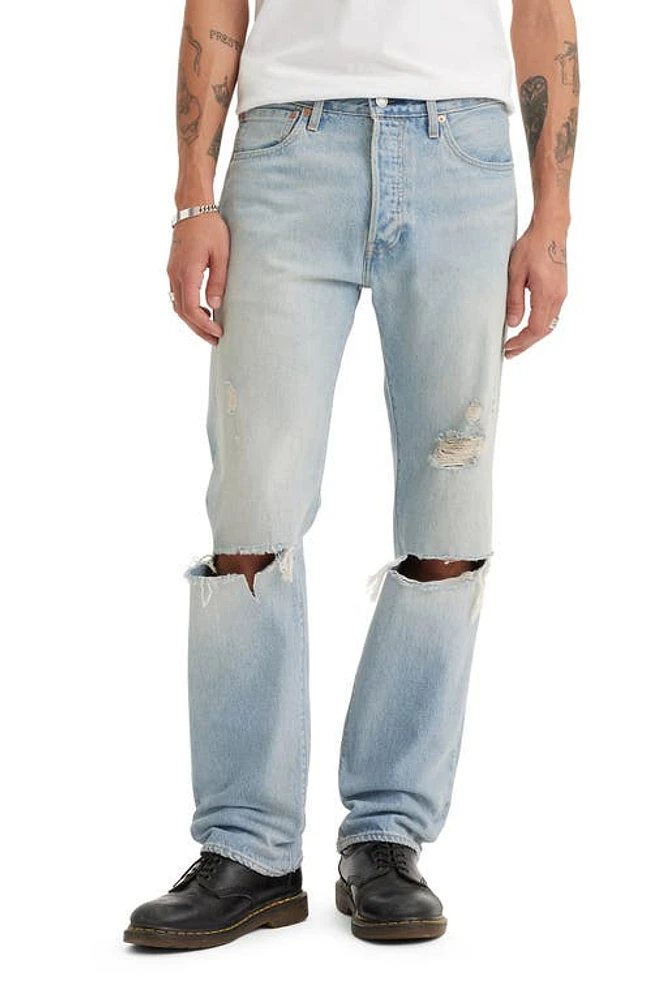 levi's 501 Original Ripped Straight Leg Jeans Marching Meadow Dx at Nordstrom, X 32