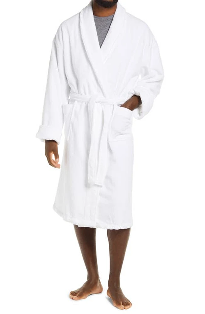 Majestic International Earthright Shawl Collar Terry Robe in White at Nordstrom