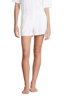 barefoot dreams Cozy Terry Shorts Pearl at Nordstrom,