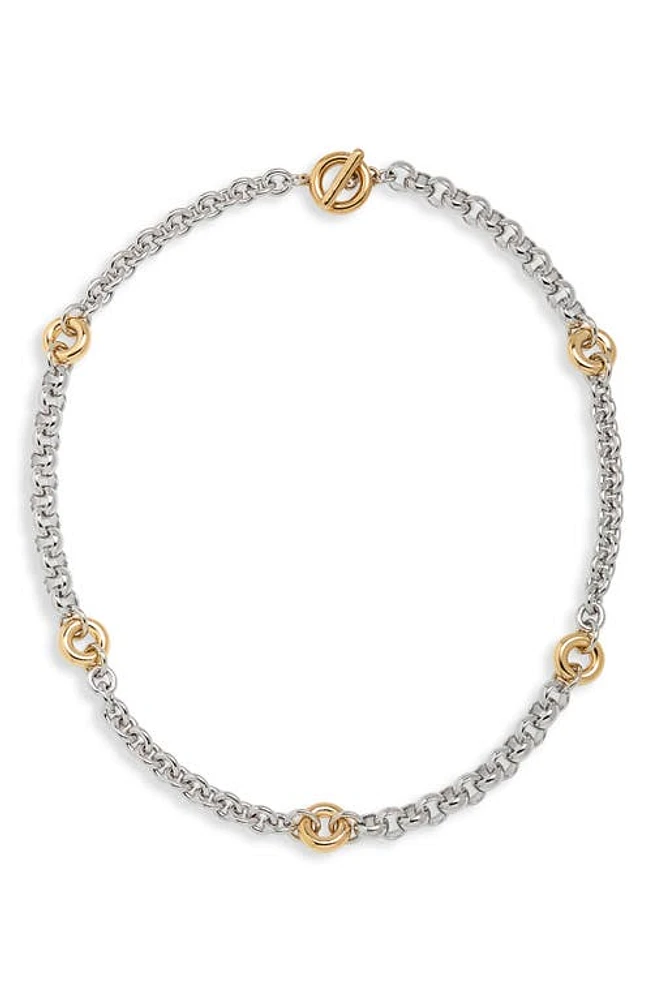 Laura Lombardi Fillia Two-Tone Station Necklace in Two Tone at Nordstrom