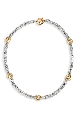 Laura Lombardi Fillia Two-Tone Station Necklace in Two Tone at Nordstrom