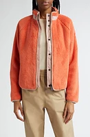 Moncler Grenoble Fleece & Nylon Reversible Down Jacket Orange at Nordstrom,