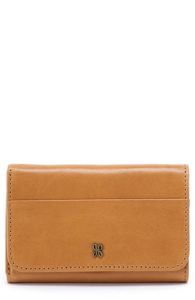 HOBO Jill Leather Trifold Wallet in Natural at Nordstrom