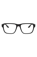 Prada Linea Rossa 54mm Rectangular Optical Glasses in Shiny Black at Nordstrom