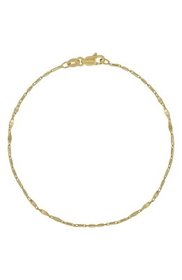 Bony Levy 14K Gold Flat Link Chain Bracelet in 14K Yellow Gold at Nordstrom, Size 7