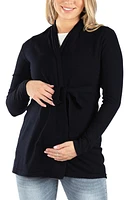 Angel Maternity Maternity/Nursing Wrap Blouse Black at Nordstrom,