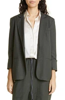 TWP Boyfriend Stretch Wool Blazer in Military at Nordstrom, Size Medium