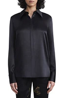 Lafayette 148 New York French Cuff Silk Button-Up Blouse at Nordstrom,