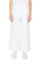 Max Mara Leisure Foster Wide Leg Jersey Trousers White at Nordstrom,